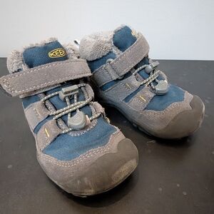 KEEN Kids Blue and Gray Adventure Boots